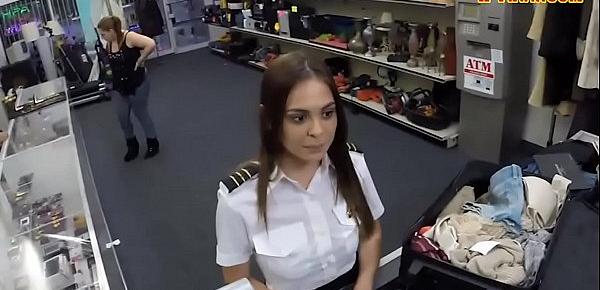  Latina stewardess fucked at the pawnshop